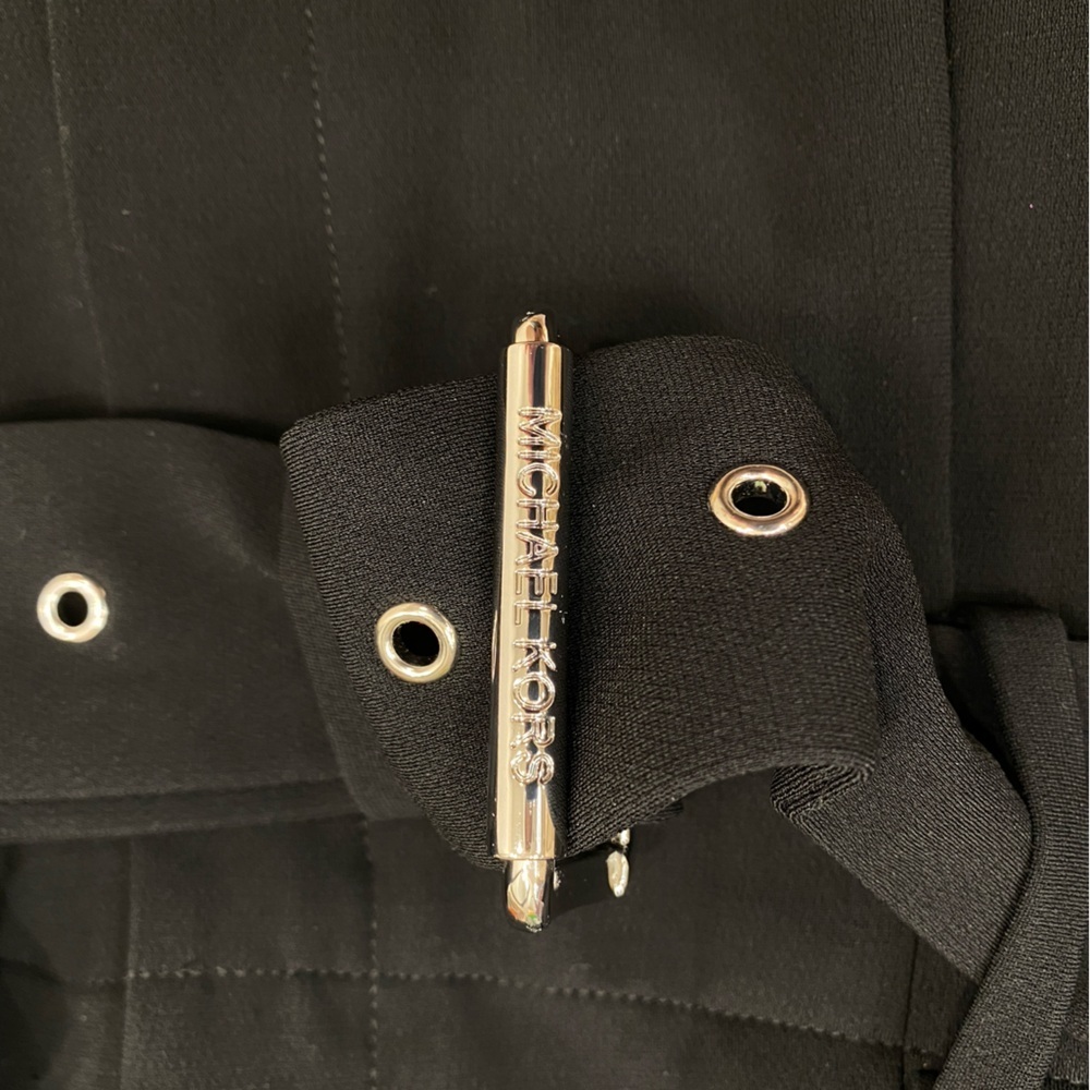 Michael Kors Paperbag-Waist Pleated Culottes black size 8 - Picture 7 of 7